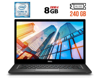 БУ Ноутбук Dell Latitude 7490 / 14&quot; (1920x1080) IPS / Intel Core i5-8350U (4 (8) ядра по 1.7 - 3.6 GHz) / 8 GB DDR4 / 240 GB SSD M.2 / Intel UHD Graphics 620 / WebCam / USB 3.1 / HDMI / Windows 10 лицензия из Европы в Одессе