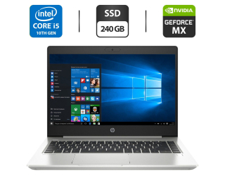 БУ Игровой ноутбук Б-класс HP ProBook 440 G7 / 14&quot; (1920x1080) IPS / Intel Core i5-10210U (4 (8) ядра по 1.6 - 4.2 GHz) / 8 GB DDR4 / 240 GB SSD / nVidia GeForce MX250, 2 GB GDDR5, 64-bit / WebCam / HDMI из Европы в Одессе