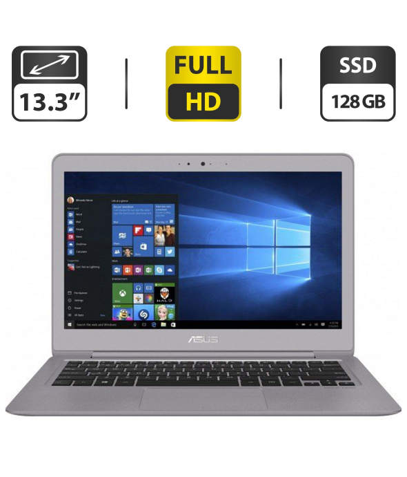 Ультрабук Asus ZenBook UX330C / 13.3&quot; (1920x1080) TN / Intel Core m3-7Y30 (2 (4) ядра по 1.0 - 2.6 GHz) / 4 GB DDR4 / 128 GB SSD / Intel HD Graphics 615 / WebCam / Micro-HDMI - 1