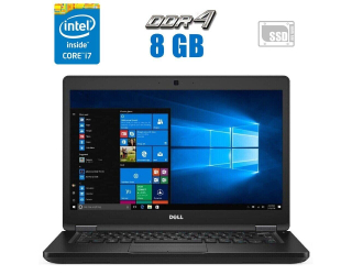 БУ Игровой ноутбук Dell Latitude 5480 / 14&quot; (1366x768) TN / Intel Core i7-7820HQ (4 (8) ядра по 2.9 - 3.9 GHz) / 8 GB DDR4 / 256 GB SSD / nVidia GeForce 930MX, 2 GB GDDR5, 64-bit / WebCam  из Европы в Одессе