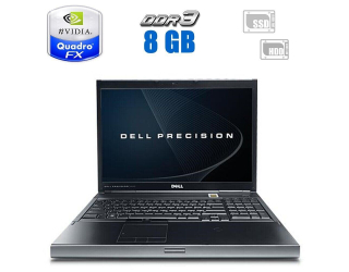 БУ Ноутбук Dell Precision M6400 / 17&quot; (1920x1200) TN / Intel Core 2 Duo T9900 (2 ядра по 3.06 GHz) / 8 GB DDR3 / 128 GB SSD + 320 GB HDD / nVidia GeForce FX 3700m, 1 GB GDDR3, 256-bit / DVD-RW из Европы в Одесі