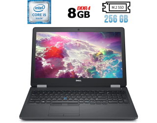 БУ Ноутбук Б-класс Dell Latitude E5570 / 15.6&quot; (1920x1080) IPS / Intel Core i5-6440HQ (4 ядра по 2.6 - 3.5 GHz) / 8 GB DDR4 / 256 GB SSD M.2 / Intel HD Graphics 530 / WebCam / HDMI / Windows 10 лицензия из Европы в Одессе