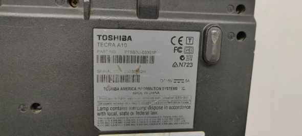 Ноутбук Toshiba Tecra A10 / 15.4&quot; (1280x800) TN / Intel Core 2 Duo P8400 (2 ядра по 2.26 GHz) / 4 GB DDR2 / 320 GB HDD / nVidia Quadro NVS 150M, 256 MB DDR2, 64-bit / WebCam / DVD-ROM / Без АКБ - 8