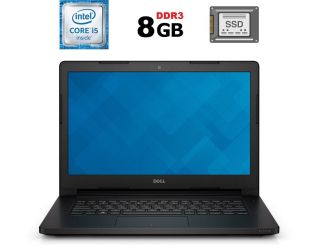 БУ Ноутбук Dell Latitude 3470 / 14&quot; (1366x768) TN / Intel Core i5-6200U (2 (4) ядра по 2.3 - 2.8 GHz) / 8 GB DDR3 / 120 GB SSD / Intel HD Graphics 520 / WebCam / HDMI из Европы в Одесі