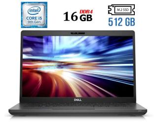 БУ Ноутбук Б-клас Dell Latitude 5401 / 14 &quot; (1920x1080) IPS / Intel Core i5-9300h (4 (8) ядра по 2.4-4.1 GHz) / 16 GB DDR4 / 512 GB SSD M. 2 / Intel UHD Graphics 630 / WebCam / USB 3.1 / HDMI / Windows 10 ліцензія из Европы в Одесі