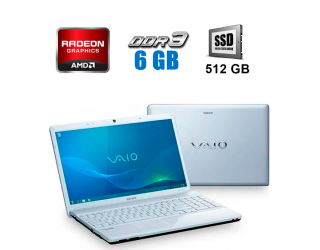 БУ Ноутбук SONY VAIO sve 171 / 17.3 &quot; (1600x900) TN / Intel Pentium B940 (2 ядра по 2.0 GHz) / 4 GB DDR3 / 500 GB SSD / AMD Radeon HD 7650m 1 GB DDR3, 128-bit / Webcam / USB. 3.0 / HDMI / VGA / DVD-ROM из Европы в Одесі