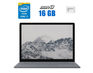 БУ Ультрабук Б-класс Microsoft Surface Laptop 1769 / 13.5&quot; (2256x1504) IPS Touch / Intel Core i7-7660U (2 (4) ядра по 2.5 - 4.0 GHz) / 16 GB DDR3 / 480 GB SSD /  Intel Iris Plus Graphics 640 / WebCam из Европы в Одессе