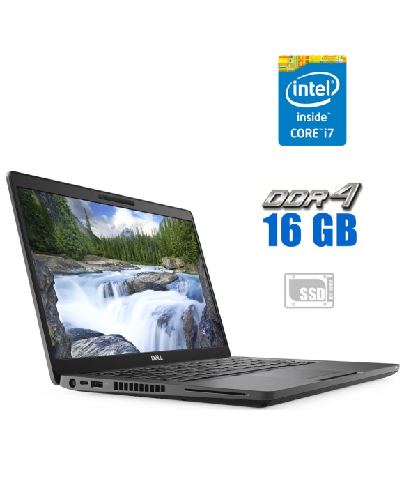 Ультрабук Dell Latitude 5401 / 14&quot; (1920x1080) IPS / Intel Core i7-9850H (6 (12) ядра по 2.6 - 4.6 GHz) / 16 GB DDR4 / 256 GB SSD / Intel UHD Graphics 630 / WebCam - 1