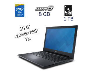 БУ Ноутбук Dell Inspiron 3542 / 15.6&quot; (1366х768) TN / Intel Core i7-4510U (2 (4) ядра по 2.0 - 3.1 GHz) / 8 GB DDR3 / 1 TB HDD / nVidia GeForce 840M, 2 GB DDR3, 64-bit / WebCam / DVD-ROM / Windows 10 Pro LIC из Европы в Одессе
