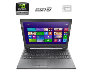 БУ Ноутбук Б-класс Lenovo G50-30 / 15.6&quot; (1366x768) TN / Intel Celeron N2840 (2 ядра по 2.16 - 2.58 GHz) / 4 GB DDR3 / 256 GB SSD / nVidia GeForce 820M, 1 GB DDR3, 64-bit / WebCam из Европы в Одессе