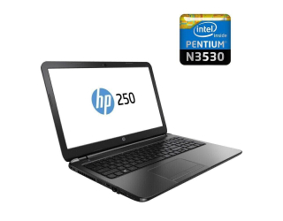 БУ Ноутбук HP 250 / 15.6&quot; (1366x768) TN / Intel Pentium N3530 (4 ядра по 2.16 - 2.58 GHz) / 4 GB DDR3 / 320 GB HDD / Intel HD Graphics / WebCam из Европы в Одессе