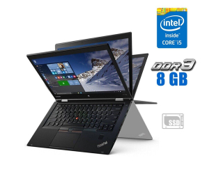 БУ Ноутбук-трансформер Lenovo ThinkPad X1 Yoga / 14&quot; (1920x1080) IPS Touch / Intel Core i5-6300U (2 (4) ядра по 2.4 - 3.0 GHz) / 8 GB DDR4 / 256 GB SSD / Intel HD Graphics 520 / WebCam из Европы в Одессе