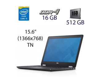 БУ Ноутбук Dell Precision 3510 / 15.6&quot; (1366x768) TN / Intel Core i5-6300HQ (4 ядра по 2.3 - 3.2 GHz) / 16 GB DDR4 / 512 GB SSD / AMD Radeon R9 M360, 2 GB GDDR5, 128-bit / WebCam / HDMI из Европы в Одессе