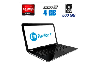 БУ Ноутбук Б-класс HP Pavilion g7-1348sf / 17.3&quot; (1600x900) TN / AMD E2-3000 (2 ядра по 1.8 GHz) / 4 GB DDR3 / 500 GB HDD / AMD Radeon HD 7450M, 1 GB DDR3, 64-bit / WebCam / DVD-ROM / NEW АКБ из Европы в Одессе