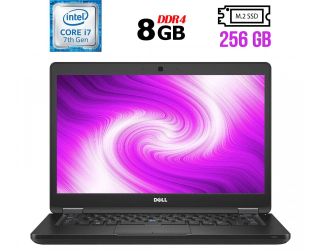 БУ Ноутбук Б-класс Dell Latitude 5480 / 14&quot; (1366x768) TN / Intel Core i7-7820HQ (4 (8) ядра по 2.9 - 3.9 GHz) / 8 GB DDR4 / 256 GB SSD M.2 / Intel HD Graphics 630 / WebCam / USB 3.1 / HDMI / Windows 10 лицензия из Европы в Одессе