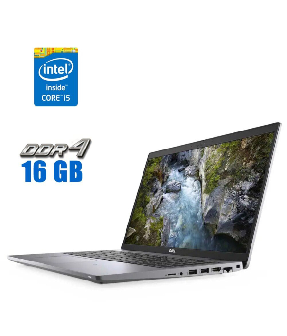 Ультрабук Dell Precision 3560 / 15.6&quot; (1920x1080) IPS / Intel Core i5-1135G7 (4 (8) ядра по 2.4 - 4.2 GHz) / 16 GB DDR4 / 256 GB SSD M.2 / Intel Iris Xe Graphics / WebCam - 1