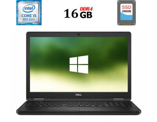 БУ Ноутбук Dell Latitude 5591 / 15.6&quot; (1920x1080) TN / Intel Core i5-8400H (4 (8) ядра по 2.5 - 4.2 GHz) / 16 GB DDR4 / 256 GB SSD / Intel UHD Graphics 630 / WebCam / USB 3.1 / HDMI из Европы в Одессе