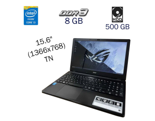 БУ Ноутбук Acer Aspire E1-571 / 15.6&quot; (1366x768) TN / Intel Core i3-4005U (2 (4) ядра по 1.7 GHz) / 8 GB DDR3 / 500 GB HDD / Intel HD Graphics 4400 / WebCam / Windows 10 PRO Lic из Европы в Одессе