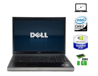 БУ Ноутбук Dell Precision M6400 / 17&quot; (1440x900) TN / Intel Core 2 Extreme X9100 (2 ядра по 3.06 GHz) / 8 GB DDR3 / 128 GB SSD + 320 GB HDD / nVidia Quadro FX 3700m, 1GB GDDR3, 256-bit / WebCam из Европы в Одесі