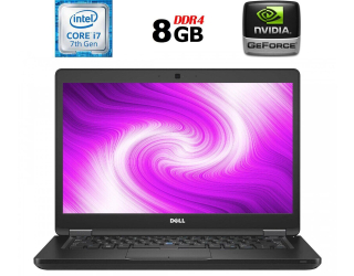 БУ Ноутбук Dell Latitude 5480 / 14&quot; (1920x1080) TN / Intel Core i7-7820HQ (4 (8) ядра по 2.9 - 3.9 GHz) / 8 GB DDR4 / 256 GB SSD M. 2 / nVidia GeForce 930MX, 2 GB DDR3, 64-bit / WebCam / USB 3.1 / HDMI из Европы в Одесі