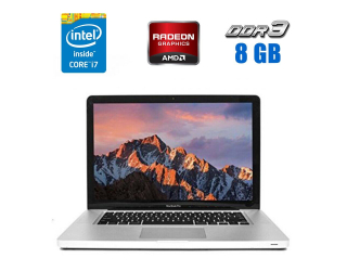 БУ Ноутбук Apple MacBook Pro A1286 (2011) / 15.4&quot; (1440x900) TN / Intel Core i7-2635QM (4 (8) ядра по 2.0 - 2.9 GHz) / 8 GB DDR3 / 256 GB SSD / AMD Radeon HD 6490M, 256 MB GDDR5, 64-bit / WebCam из Европы в Одесі