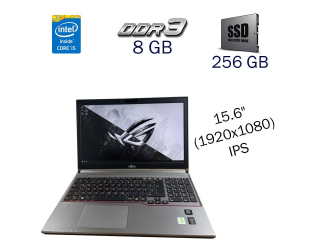БУ Ультрабук Fujitsu LifeBook E754 / 15.6 &quot; (1920x1080) IPS / Intel Core i5-4300M (2 (4) ядра по 2.6 - 3.3 GHz) / 8 GB DDR3 / 256 GB SSD / Intel HD Graphics 4600 / WebCam / Windwos 10 PRO Lic из Европы в Одесі