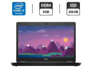 БУ Ультрабук Б-класс Dell Latitude 5490 / 14&quot; (1920x1080) IPS / Intel Core i5-8350U (4 (8) ядра по 1.7 - 3.6 GHz) / 8 GB DDR4 / 256 GB SSD M.2 / Intel UHD Graphics 620 / WebCam / USB 3.1 / HDMI / Windows 10 лицензия из Европы в Одессе