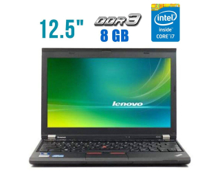 БУ Нетбук Lenovo ThinkPad X230 / 12.5 &quot; (1366x768) TN / Intel Core i7-3520M (2 (4) ядра по 2.9-3.6 GHz) / 8 GB DDR3 / 120 GB SSD / Intel HD Graphics 4000 / miniDP из Европы в Одесі