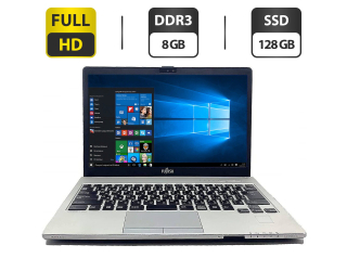 БУ Ультрабук Fujitsu LifeBook S935 / 13.3 &quot; (1920x1080) IPS / Intel Core i7-5600U (2 (4) ядра 2.6-3.2 GHz) / 8 GB DDR3 / 128 GB SSD / Intel HD Graphics 5500 / WebCam / VGA / АКБ не тримає заряд из Европы в Одесі