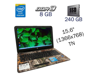 БУ Ноутбук HP 15-Bn070wm / 15.6&quot; (1366x768) TN / Intel Pentium N3710 (4 ядра по 1.60 - 2.56 GHz) / 8 GB DDR3 / 240 GB SSD / Intel HD Graphics 405 / WebCam из Европы в Одесі