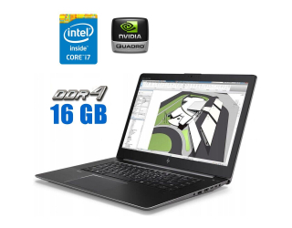 БУ Мобільна робоча станція HP ZBook Studio G4 / 15.6&quot; (3840x2160) IPS / Intel Core i7-7700HQ (4 (8) ядра по 2.8 - 3.8 GHz) / 16 GB DDR4 / 480 GB SSD / nVidia Quadro M1200, 4 GB GDDR5, 128-bit / WebCam из Европы в Одесі