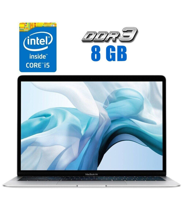 Ультрабук Apple MacBook Air 13 A1932 / 13.3&quot; (2560x1600) IPS / Intel Core i5-8210Y (2 (4) ядра по 1.6 - 3.6 GHz) / 8 GB DDR3 / 128 GB SSD / Intel UHD Graphics 617 / WebCam / Silver - 1