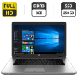 Ноутбук Б-класс HP EliteBook 850 G1 / 15.6" (1920x1080) TN / Intel Core i7-4600U (2 (4) ядра по 2.1 - 3.3 GHz) / 8 GB DDR3 / 250 GB SSD / Intel HD Graphic 4400 / WebCam / VGA - 1