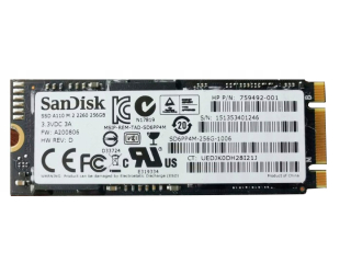 БУ SSD накопичувач SanDisk A110 M.2 2260 256Gb из Европы в Одесі