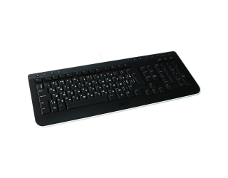 БУ Клавіатура Dell SK-8165 USB Multimedia з кирилицею (наклейки) White-Black из Европы в Одесі