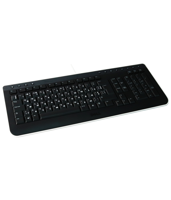 Клавиатура Dell SK-8165 USB Multimedia c кириллицей (наклейки) White-Black - 1