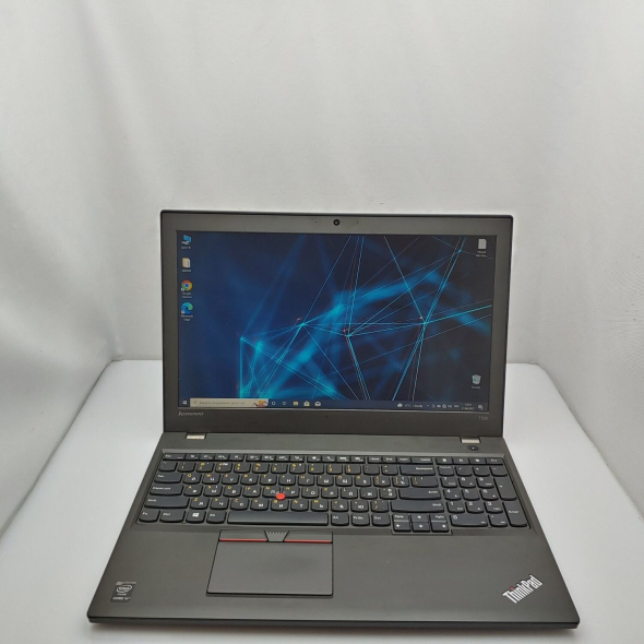 Ноутбук Б класс Lenovo ThinkPad T550 / 15.6&quot; (1366x768) TN / Intel Core i5-5300U (2 (4) ядра по 2.3 - 2.9 GHz) / 8 GB DDR3 / 240 GB SSD / WebCam / USB 3.0 / HDMI - 2