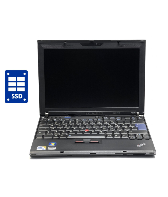 Нетбук Б-класс Lenovo ThinkPad x200s / 12.5&quot; (1280x800) TN / Intel Core 2 Solo ULV SU3500 (1 ядро по 1.4 GHz) / 4 GB DDR3 / 180 GB SSD / Intel GMA 4500MHD / WebCam - 1