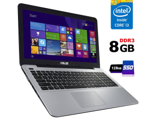 БУ Ноутбук Asus F555LAB / 15.6&quot; (1920x1080) TN / Intel Core i3-5010U (2 (4) ядра по 2.1 GHz) / 8 GB DDR3 / 128 GB SSD / Intel HD Graphics 5500 / WebCam / HDMI из Европы в Одессе
