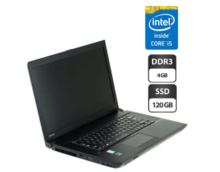 БУ Ноутбук Toshiba Tecra A50-A / 15.6&quot; (1366x768) TN / Intel Core i5-4200M (2 (4) ядра по 2.5 - 3.1 GHz) / 4 GB DDR3 / 120 GB SSD / Intel HD Graphics 4600 / WebCam / DVD-ROM из Европы в Одессе