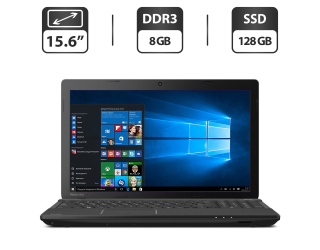БУ Ноутбук Б-класс Toshiba Satellite Pro C50-A-1LT / 15.6&quot; (1366x768) TN / Intel Core i3-3110M (2 (4) ядра по 2.4 GHz) / 8 GB DDR3 / 128 GB SSD / Intel HD Graphics 4000 / WebCam / DVD-ROM / HDMI из Европы в Одессе