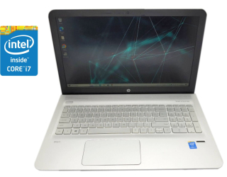 БУ Ноутбук HP Envy 15-ae042nr / 15.6&quot; (1920x1080) IPS / Intel Core i7-5500U (2 (4) ядра по 2.4 - 3.0 GHz) / 8 GB DDR3 / 480 GB SSD / Intel HD Graphics 5500 / WebCam / DVD-ROM / Win 10 Home из Европы в Одессе
