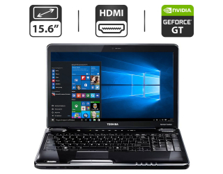 БУ Ноутбук Б-класс Toshiba Satellite A500 / 15.6&quot; (1366x768) TN / Intel Core i3-330M (2 (4) ядра по 2.13 GHz) / 4 GB DDR3 / 500 GB HDD / nVidia GeForce GT 330M, 512 MB GDDR3, 128-bit / WebCam / HDMI из Европы в Одессе