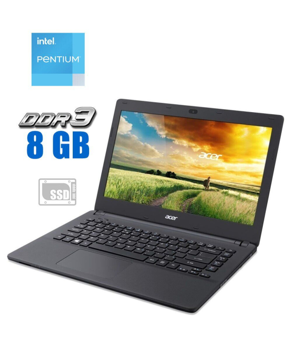 Ноутбук Б-класс Acer Aspire ES1-431 / 14&quot; (1366x768) TN / Intel Pentium N3700 (4 ядра по 1.6 - 2.4 GHz) / 8 GB DDR3 / 500 GB HDD / Intel HD Graphics / WebCam - 1