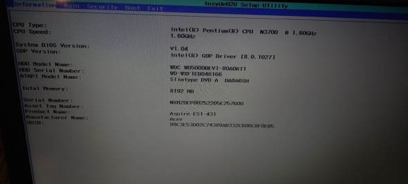 Ноутбук Б-класс Acer Aspire ES1-431 / 14&quot; (1366x768) TN / Intel Pentium N3700 (4 ядра по 1.6 - 2.4 GHz) / 8 GB DDR3 / 500 GB HDD / Intel HD Graphics / WebCam - 9