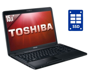 БУ Ноутбук Toshiba Satellite C660 / 15.6&quot; (1366x768) TN / Intel Pentium T4500 (2 ядра по 2.3 GHz) / 4 GB DDR3 / 120 GB SSD / Intel HD Graphics 1000 / WebCam из Европы в Одессе