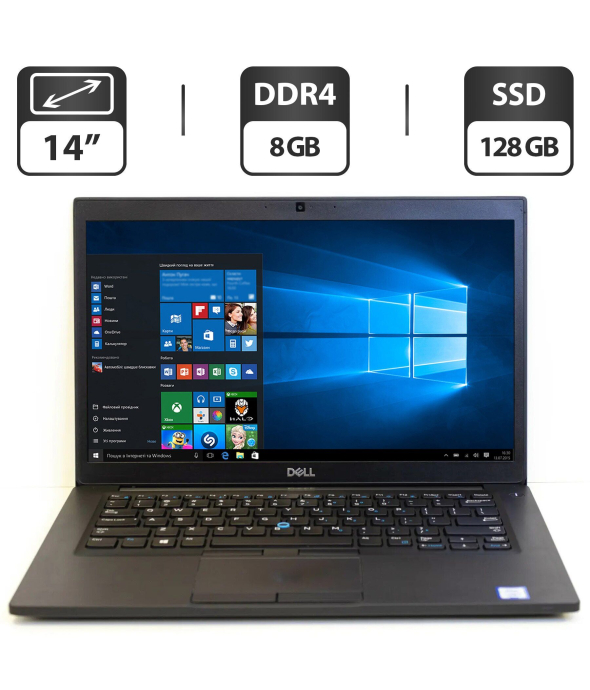 Ультрабук Б-класс Dell Latitude 7490 / 14&quot; (1366x768) TN / Intel Core i5-7300U (2 (4) ядра по 2.6 - 3.5 GHz) / 8 GB DDR4 / 128 GB SSD / Intel UHD Graphics 620 / WebCam / HDMI - 1