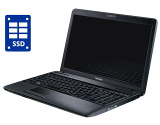 БУ Ноутбук A-класс Toshiba Satellite C650-198 / 15.6&quot; (1366x768) TN / Intel Core i3-350M (2 (4) ядра по 2.26 GHz) / 8 GB DDR3 / 128 GB SSD / Intel HD Graphics / WebCam / DVD-RW / Win 10 Pro из Европы в Одессе
