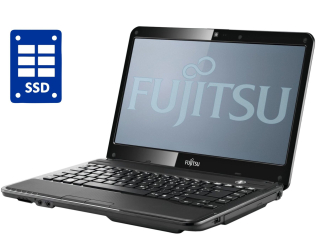 БУ Ноутбук A-класс Fujitsu LifeBook LH532 / 14&quot; (1366x768) TN / Intel Core i3-2370M (2 (4) ядра по 2.4 GHz) / 4 GB DDR3 / 120 GB SSD / nVidia GeForce GT 620M, 2 GB GDDR3, 128-bit / WebCam / DVD-ROM / Win 10 Pro из Европы в Одесі
