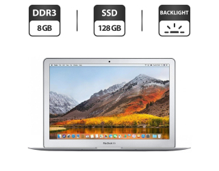 БУ Ультрабук Apple Macbook Air 13 2017 / 13.3&quot; (1440x900) TN / Intel Core i5-5350U (2 (4) ядра по 1.8 - 2.9 GHz) / 8 GB DDR3 / 128 GB SSD / Intel HD Graphics 6000 / WebCam / USB 3.0 / Silver  из Европы в Одесі